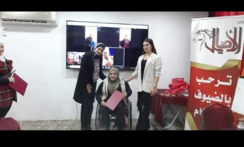 سفير السلام في الشرق الاوسط ملاك عبيدات في زيارة خاصة الى جمعية الاصايل الخيرية
