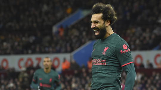 صلاح يقود ليفربول لتحقيق فوز ثمين على أستون فيلا