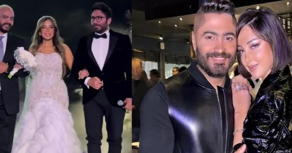 تامر حسني في زفاف هالة عمر.. وبسمة بوسيل: ” هذه خرابة بيتي” الأربعاء 24 أيار 2023