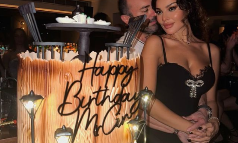 نادين نسيب نجيم بصورة رومانسية مع خطيبها…