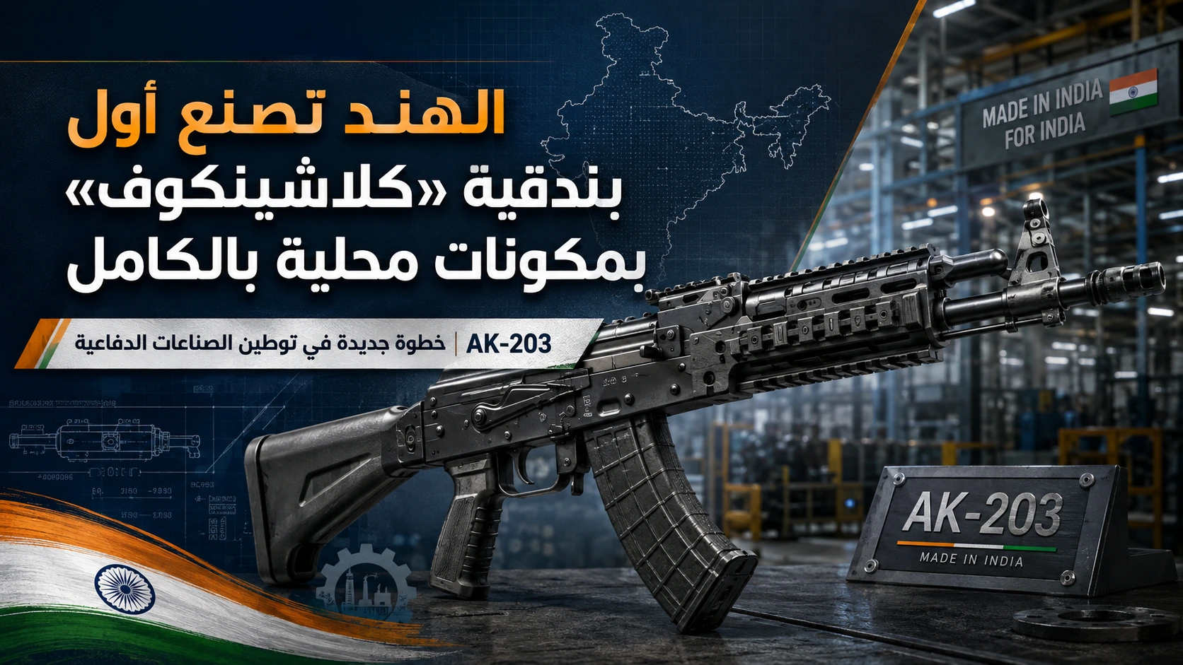 صورة مميزة: الهند تنتج أول بندقية AK-203 بمكونات محلية بالكامل