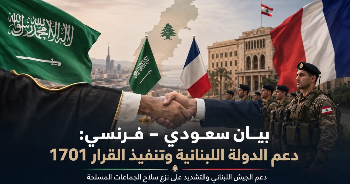 صورة مميزة: بيان سعودي–فرنسي: تنفيذ كامل للقرار 1701 ونزع سلاح الجماعات