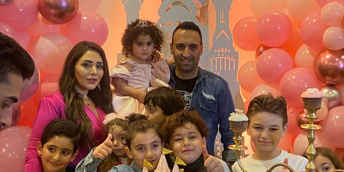 تمام بليق يحتفل بعيد ميلاد ابنته “كالين “