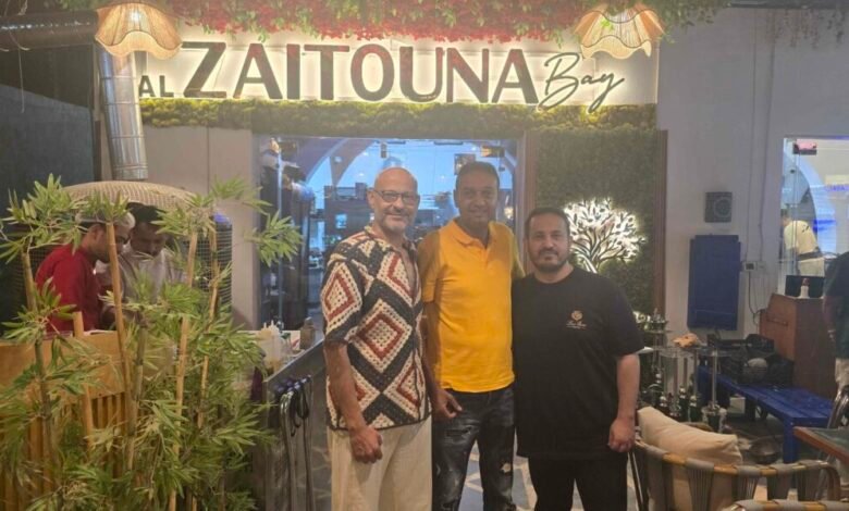 زيارة الدكتور أحمد أيوب والمنتج أحمد شحاده إلى مطعم Zaituna Bay في الساحل الشمالي